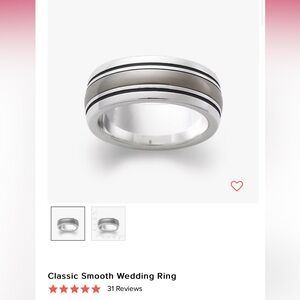 James Avery Men’s Classic Smooth Wedding Ring Size 9